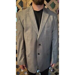 JOS. A. BANK Traveler's Collection gray wool suit jacket Tailored Fit 46S